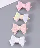 Babyhug Hair Clips with Bow Applique Pack of 4 - Multicolor