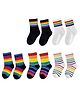 MOMISY Cotton Pack Of 5 Striped Socks - Multi Colour