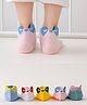 MOMISY Pack Of 5 Animal Eye Applique Detailed & Designed Socks - Multi Colour