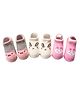 MOMISY    Anti-Skid Cotton Pack Of 3 Baby Pig & Rabbit Designed Tube Socks - Multi Colour