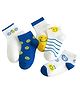 MOMISY Cotton Pack Of 5 Striped & Smiley Designed Socks - Multi Colour