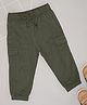 Pantaloons Baby Cotton Solid Joggers - Olive Green