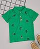 Pantaloons Baby Cotton Half Sleeves Bugs Printed Polo Tee - Green