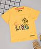 Pantaloons Baby Cotton The Lion King Featuring Half Sleeves Simba Printed Tee - Mustard