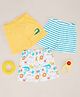 Pantaloons Baby Pack Of 3 Striped & Animals Printed Shorts - Multi Colour