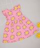 Pantaloons Baby Cotton Cap Sleeves Sun Printed Dress - Pink