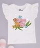 Pantaloons Baby Cotton The Lion King Featuring Frill Sleeves Simba Printed Top - Off White