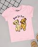 Pantaloons Baby Cotton Disney The Lion King Featuring Half Sleeves Characters Printed Tee - Pink