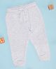 Pantaloons Baby Cotton Solid Track Pants - Light Grey