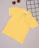 Pantaloons Baby Cotton Half Sleeves Dinosaur Printed Polo Tee - Yellow