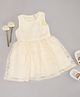 Pantaloons Baby Sleeveless Floral Embroidered Dress - Cream
