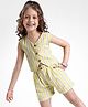 Ollington St. Woven Yarn Dyed Co-Ord Set Of Sleeveless Top & Shorts -  Multicolor