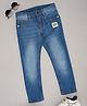 Pantaloons Junior Mild Washed Patch Detailed Jeans - Starlight Blue