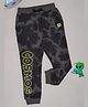 Pantaloons Junior Cotton Cosmos Text Printed & Tie Dye Track Pants - Charcoal Grey