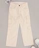 Pantaloons Junior Cotton Solid Pant - Cream