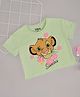 Pantaloons Junior Cotton Disney The Lion King Featuring Half Sleeves Simba Printed Tee - Brook Green