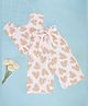 Pantaloons Junior Cotton Half Sleeves Hearts Printed Top & Palazzo Set - Off White