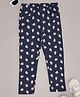 Pantaloons Junior Floral Printed Jeggings - Navy Blue