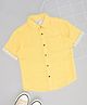 Pantaloons Junior Cotton Half Sleeves Solid Shirt - Yellow