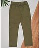 Pantaloons Junior Cotton Solid Pant - Olive Green