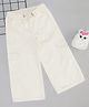 Pantaloons Junior Cotton Solid Wide Leg Pant - Off White