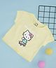 Pantaloons Junior Cotton Hello Kitty Featuring Half Sleeves Character Printed Tee - Light Yellow
