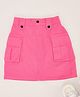 Pantaloons Junior Cotton Solid Skirt - Pink