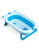 Foldable Baby Bath Tub with Drain Plug - Turquoise| Anti-Slip Base| Collapsible Space-Saving Design| Infant Bathing Tub| 0-3 Years| Lightweight & Portable