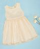 Pantaloons Junior Sleeveless Floral Embroidered Dress - Cream