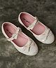 boyz n galz Bow Applique Detailed Mary Jane Ballerinas - White