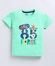 FUN A2Z Soft Cotton Sinker Half Sleeves Force Text Printed Tee - Sea Green