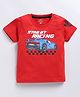 FUN A2Z Soft Cotton Sinker Half Sleeves Car Printed Tee - Maroon