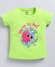 FUN A2Z Soft Cotton Sinker Half Sleeves Unicorn Printed Top - Light Green