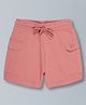 Plum Tree Pure Cotton Solid Cargo Shorts - Pink