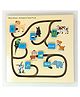 A&A Kreative Box 3D Maze Puzzle Mind Game (Wooden) - Animal & Their Food - 1Pc