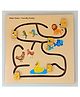 A&A Kreative Box 3D Maze Puzzle Mind (Wooden) -Find My Family Game 1Pc