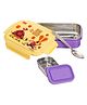 Adore Stainless Steel Lunch box with inner box and steel spoon- Purple