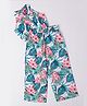 Pspeaches Rayon Sleeveless Floral Printed Top & Coordinating Pant Set - White