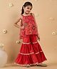 Pspeaches 2-Piece Ready To Wear Kurta And Sharara Set -Red