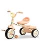 Baybee Flyer Tricycle for Kids | Smart Three Wheeler Tricycle with LED Light & Storage Baskets | Foldable Baby Cycle for Kids (Light Pink)