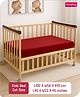 Babyhug 100% Cotton Waterproof Fitted Mattress Protector Cover - Maroon