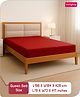 Babyhug 100% Cotton Waterproof Fitted Double Size Mattress Protector Cover - Maroon