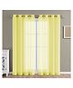 Haus & Kinder Linen Sheer Polyester Door Curtains Set of 2 | Eyelet Rings | Yellow | 4ft X 7ft