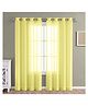 Haus & Kinder Linen Sheer Polyester Window Curtains Set of 2 | Eyelet Rings | Yellow | 4ft X 5ft