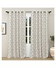 Haus & Kinder 100% Cotton Duck Printed Door Curtains Set of 2 | Eylete Rings | Floral Archway | 5ft x 7ft