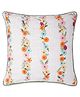 Haus & Kinder Floral Stripes Embroidered Decorative Square 16