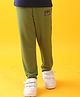 Anthrilo Blended Basketball Text Patch Detailed Joggers - Olive Green