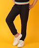 Anthrilo Cotton Blend Solid Pajama - Black