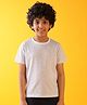 Anthrilo Blended Half Sleeves Checked Tee - White