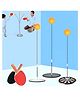 YAMAMA Trainer Table Tennis Set Toys For Kids Light Table Tennis Self Training Indoor Gaming 2 Racket And 3 Practice Ping Pong Ball Parent Child Interaction Indoor Toys For Kids Fun Party Game  (Pack of 1  Color And Design May Vary)